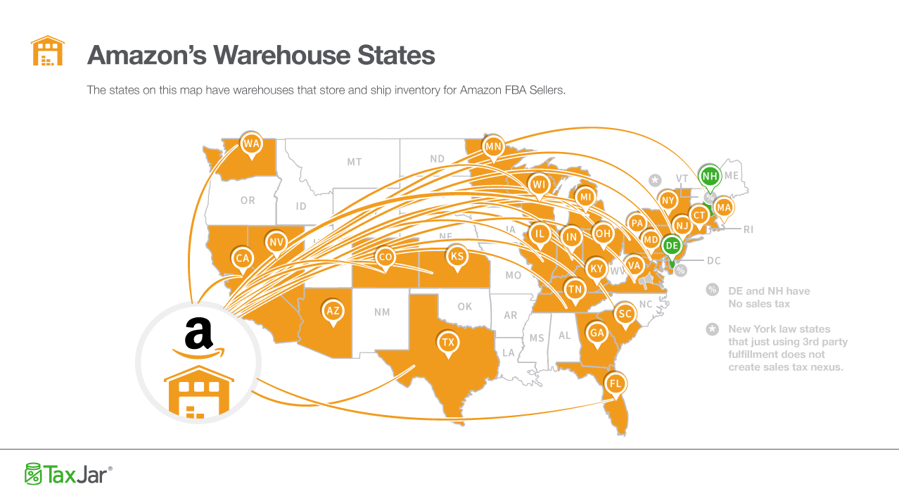 Amazon Warehouse Locations May 2018
